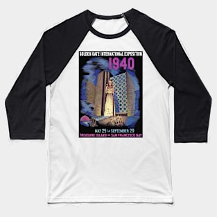 1940 Golden Gate International Exposition Vintage Poster Baseball T-Shirt